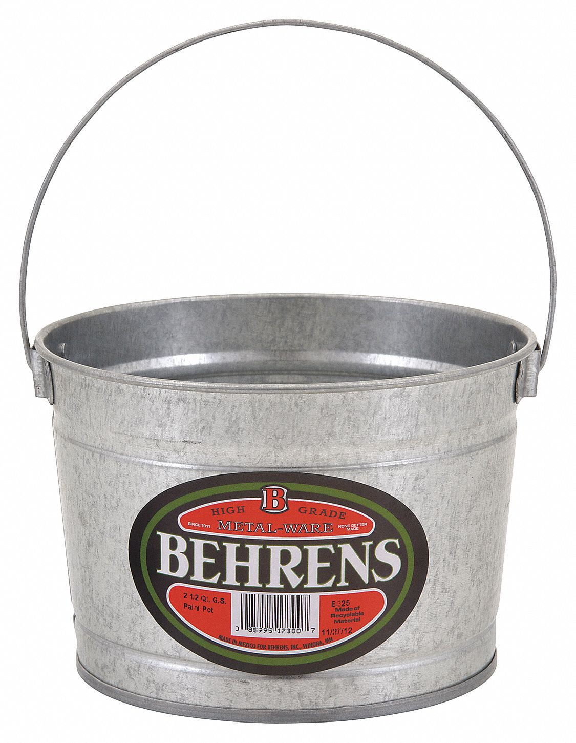 Behrens Pail,0.62 gal.,Steel B325