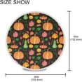 thumbnail image 4 of Coolnut 60" Thanksgiving Pumpkin Round Tablecloth, Waterproof Stain and Wrinkle Resistant Washable Decorative Table Covers for Kitchen Dining Tabletop Party Outdoor Picnic, 4 of 7