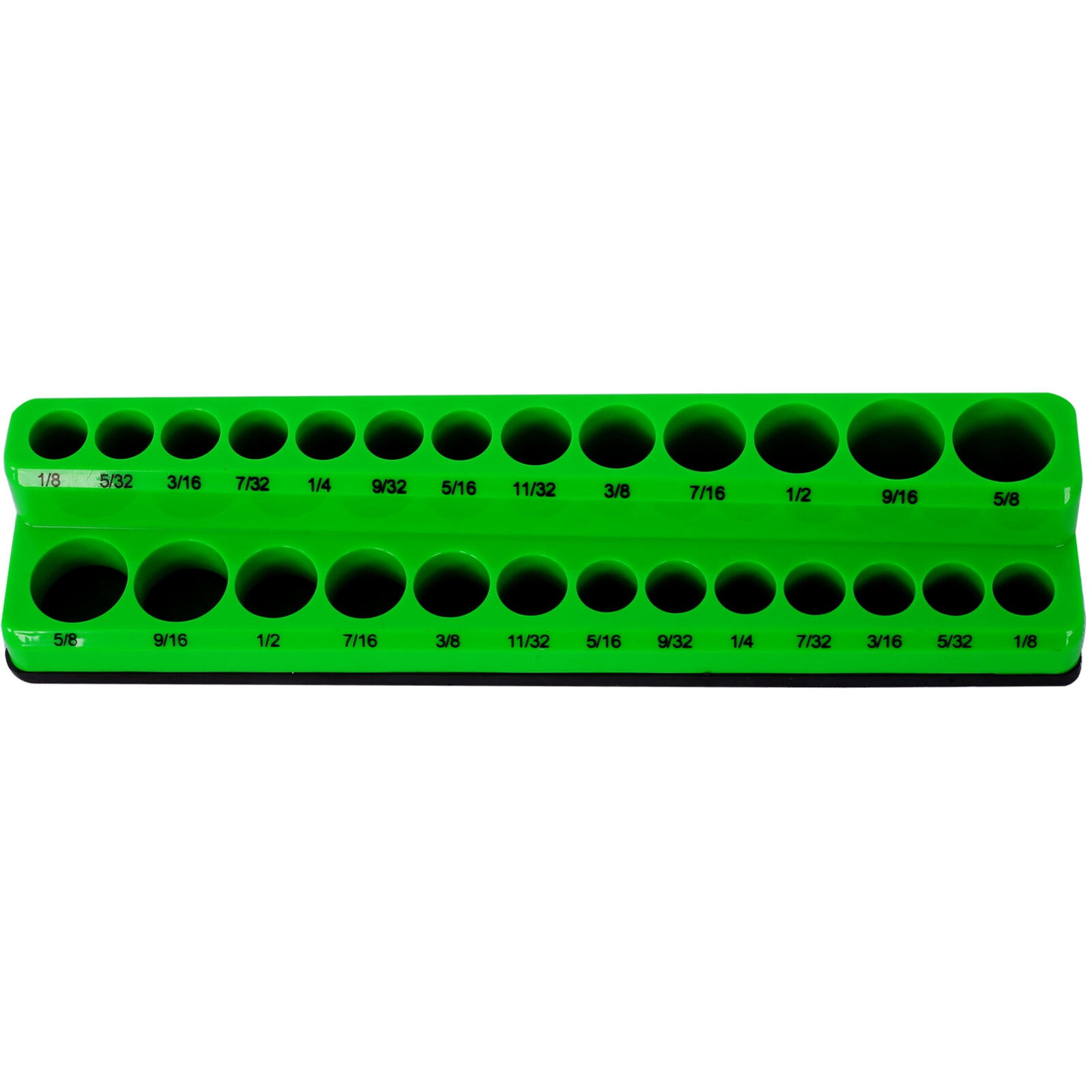 3 Piece SAE Magnetic Socket Organizers, Socket Organizers for Toolboxes, Socket Organizer, Magnetic Socket Holder, Black Tool Box Organizer,green,SAE,