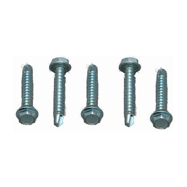 AP Screw 012-DP100 8 X 1 Self Tapping Type; 8 Inch x 1 Inch Length; Unslotted Hex Washer Head; Case Of 100; Zinc Plated