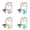 Pink+Blue+Yellow+Green, variant on Glow in The Dark Ghost Keychain Halloween Mini Spirit Pendant, Luminous Glass Bottle Charm for Bag Backpack, Spooky Party Favor Accessory for Halloween Decorations 4PC