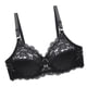 thumbnail image 4 of Sujetador de encaje Mujer Sexy Hacer subir Lencería Copa fina Ropa interior transpirable, Negro, 44CD Scienceny AP001126-10, 4 of 7