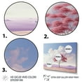 thumbnail image 3 of Designart "Solitude with a Minimalistic Pink Tree II" Landscape Trees Metal Wall Art Set, 3 of 5