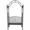 DC America Toscana Bench Arbor with Arch Style Top, Bronze