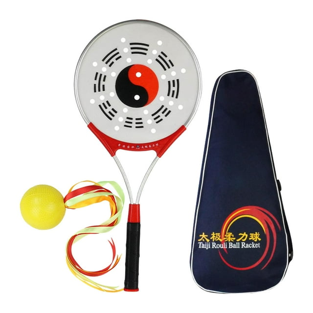 Ensemble de Balles de Raquette Tai avec Sac de Rangement Équipement D\'entraînement Physique Wushu pour Personnes Âgées Ensemble d'Entraînement Extérieur