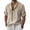 Beige, variant on BangWanChi Short Sleeve Stand Up Collar Tops for Men Summer Linen Shirts Men's Beach Wear Solid Holiday Street Shirts