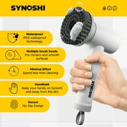 SYNOSHI® Electric Scrubber with 3 Replaceable Brush Heads, Cordless Waterproof Spin Power Cleaner