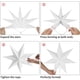 thumbnail image 2 of Lámpara colgante tridimensional con forma de estrella, de cartón ecológico, de papel blanco, con forma ajustable para decoración del hogar, cafetería y tienda, 2 of 7