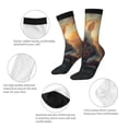 thumbnail image 3 of Fuzoiu Flower Meditating Rabbit Print Athletic Crew Socks for Men & Women,Casual Crew Socks,Above Ankle Crew Socks for Business, Casual, 3 of 6