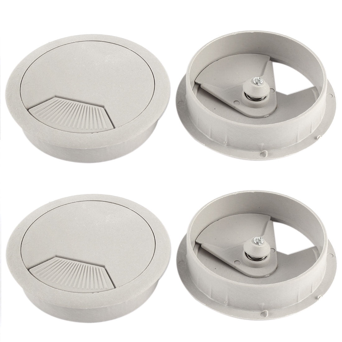 Uxcell 60mm Mounting Hole Dia. Computer Desk Top Tidy Wire Gray