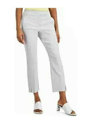 ALFANI Womens Gray Pleated Zippered Stay-put Slim Fit Wear To Work Pants 6