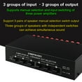 thumbnail image 3 of LYNEPAUAIO 3 Input 3 Output Power And Speaker Switcher Speaker Switch Splitter Comparator 300W Per Channel Without Loss Of Sound Quality, 3 of 7