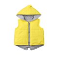 thumbnail image 1 of Baby Solid Color Dinosaur Padded Sleeveless Zipper Hooded Waistcoat, 1 of 6