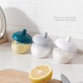 thumbnail image 4 of Round Seasoning Bottle Transparent Storage Container Kitchen Spice Jars with Spoon and Lid Pepper Salt Condiment Pots White, 4 of 4