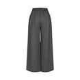 thumbnail image 6 of Women's Adult Palazzo Pants Soft Stretch Yoga Dance Culottes Loose Casual Wide Leg High Waist Flowy Lounge Sweatpants clearance sale, 6 of 7