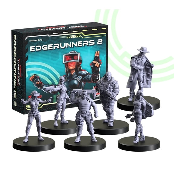 Monster Fight Club Cyberpunk Red Combat Zone Miniatures: Edgerunners 2 Starter Gang