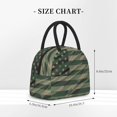 thumbnail image 2 of Defioc Jungle Green Camo USA Flag Print LunchBag for Women and Men - Leakproof Cooler Tote Bag Organizer - Reusable Lunch Box for Office/Picnic/Hiking/Beach, 2 of 6