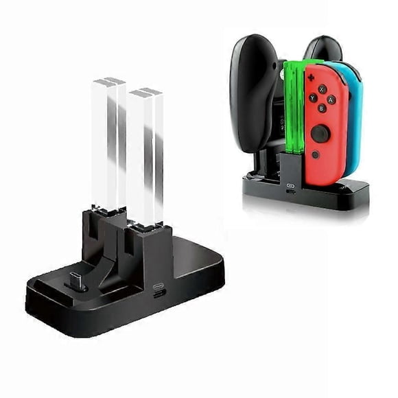 r4p DOBE TNS-879 Colorful LED Charging Station Holder with Cable z2J for Nintendo Switch Joy-con Pro