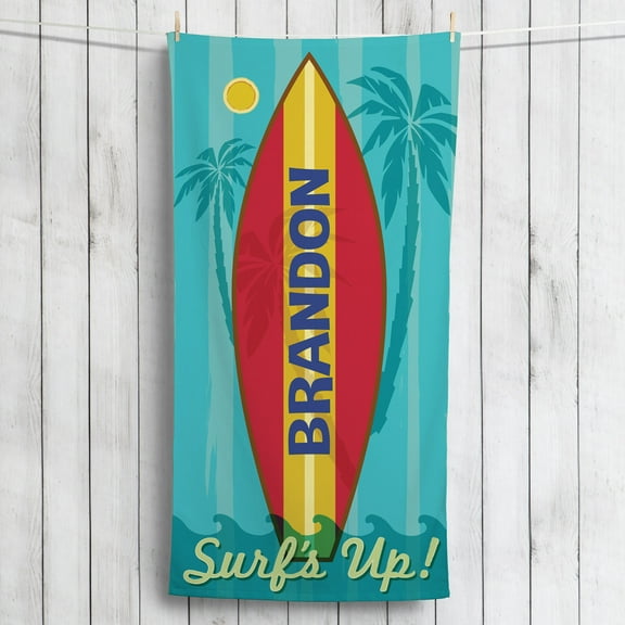Surf’s Up Plush Beach Towel