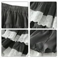 thumbnail image 2 of RUISINERY Women Aesthetic Sweet Layered Lace Trim Cake Skirt Double Tiered Velvets Elastic High Waist Short Skirt with Lining, 2 of 8
