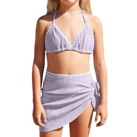 Gelikeya Toddler Swimsuit Girl Toddler Swimsuit Boy 3t Bathing Suit Girl Beach Swimwear Summer Outfits Light Purple, 9-10 Years