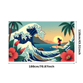 thumbnail image 3 of Tropical Theme Summer Beach Scenic Design Vacation Beach Banner Holiday Decorative for Outdoor Party Summer Event Seaside Celebration, 3 of 9