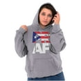 thumbnail image 3 of Puerto Rico Rican Boricua AF Flag Hoodie Sweatshirt Women Men Brisco Brands S, 3 of 5