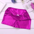 thumbnail image 5 of Lejafay Kids Girls Long Sleeve Gymnastics Leotards Set Shiny Metallic Leotards with Shorts Headband Rose 12, 5 of 8