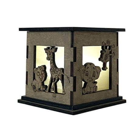

Cute Animals Light Box | Zoo Kids Room Shelf Decor | Perfect Bedside Nightlight