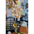 thumbnail image 3 of 25" Velvet Striped Ball Spray: Candy Corn, 3 of 4