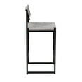 thumbnail image 6 of Yardi Yard Modern Wood Counter Height Bar Stools Set of 2, Kitchen Dining Accent Stool with Footrest, Light Walnut&Blue, 6 of 8