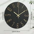 thumbnail image 5 of Unique Bargains 2 Pcs Non-Ticking Analog Battery Operated Wall Clock Beige, 5 of 6