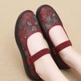 thumbnail image 4 of CHICVOMEY Casual Flats for Women Flower Embroidered Slip-On Flats Breathable Mesh Mary Jane Flats for Women Casual & Work Ballet Flats, 4 of 6
