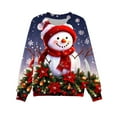 thumbnail image 1 of GDREDA Chandail à Capuchon et Chandails en Molleton pour Filles Imprimé de Noël Mignon Col Rond Manches Longues Chandail en Molleton pour Enfants Mode, 1 of 7