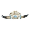 thumbnail image 3 of Western Turquoise And Red Teardrop Gems Mosaic Steer Cow Skull Decorative Box, 3 of 7
