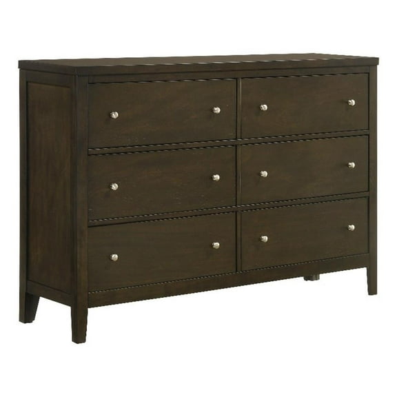 Wilkes 6-drawer Dresser Cabinet Dark Cocoa