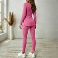 thumbnail image 7 of Lyrehush Womens Casual Matching Sets Fitted Leggings Ribbed Knit Stretchy V Neck Tunics Activewear 2 Piece Lounge Set, 7 of 7