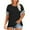 Black, variant on Timegard Womens Tops Round Neck Short Sleeve Fitting Comfy Blouse Summer Casual Shirts Tops Solid Color