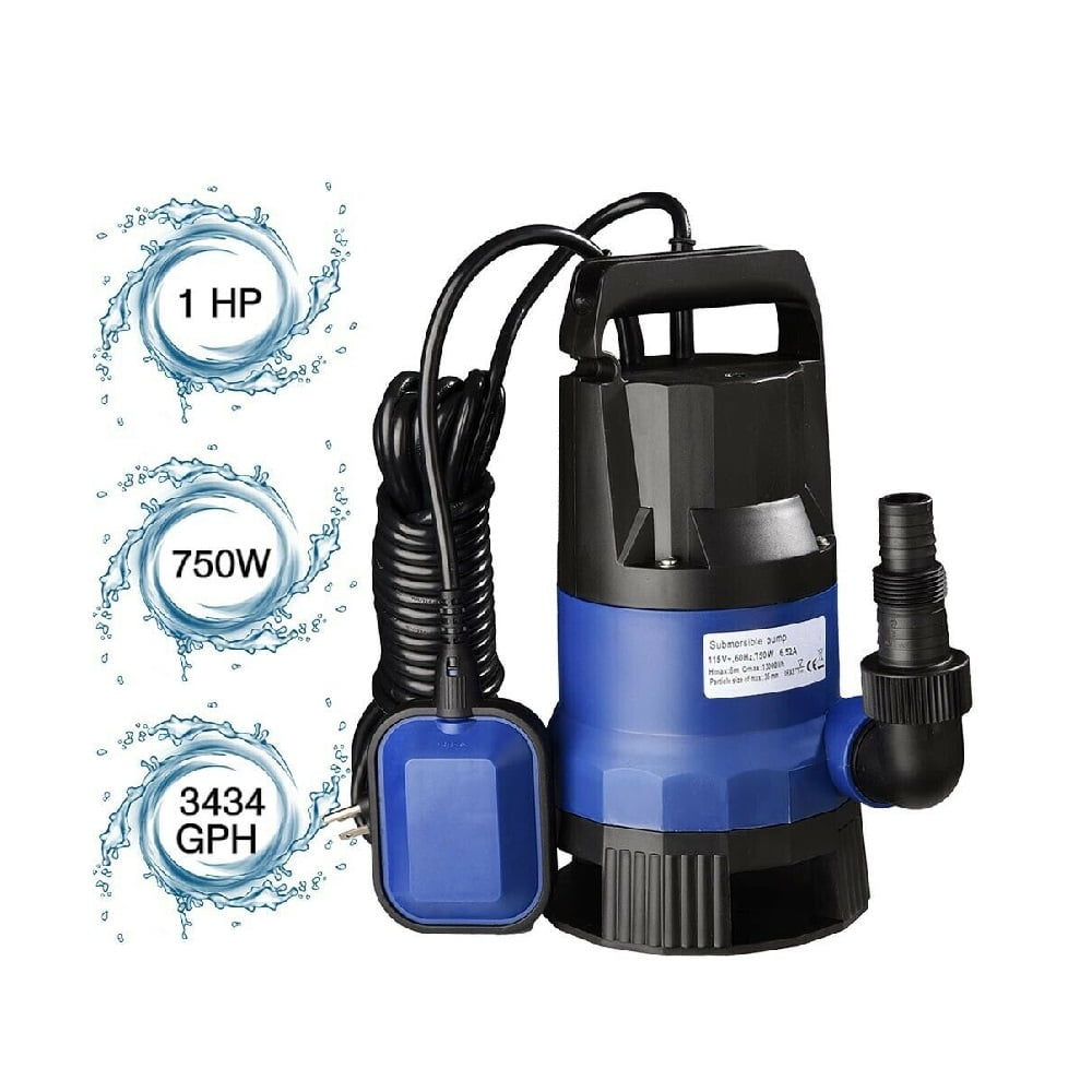 NEW 750W UNIVERSAL DIRTY WATER PUMP SUBMERSIBLE AUTOMATIC ELECTRIC POND PUMPS 