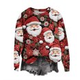 thumbnail image 3 of Sudadera con capucha de Papá Noel y reno para Navidad, sudadera con capucha con estampado 3D de dibujos animados de anime para hombres, mujeres y adultos unisex, 3 of 4