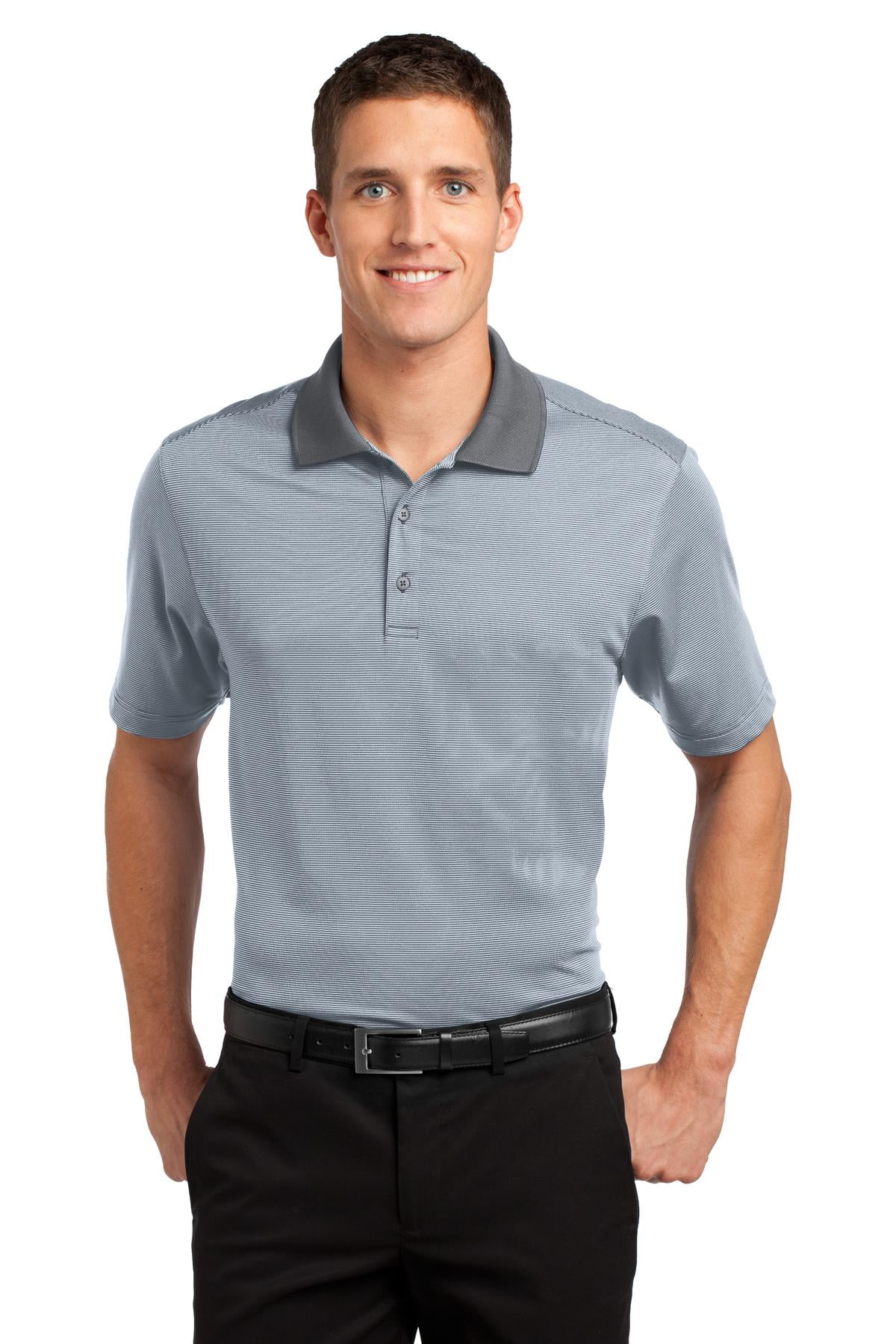 Port Authority Fine Stripe Performance Polo - Walmart.com