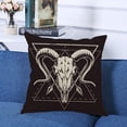thumbnail image 2 of Goat Skull Throw Pillow Cover Animal Retro Vintage Wildlife Arrow Death Black Bone Decorative Throw Pillow Cushion Case for Home Couch Living Room Bed Sofa Car 18 x 18 Inches Pillowcase, 2 of 4