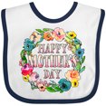 thumbnail image 3 of Inktastic Happy Mother's Day- Flowers Boys or Girls Baby Bib, 3 of 4