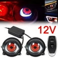 thumbnail image 2 of Dynamic 3 Inch Devil Eyes Lens Lights For 12v Car Demon Eye Red Eye Retrofit Kits Headlight, 2 of 7