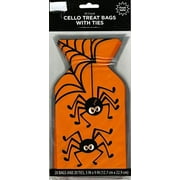 Spider Halloween CELLOPHANE Treat Bags (20 Count / 1 Pack) 5 in X 9 in