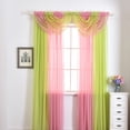 thumbnail image 4 of Huanledash Solid Color Sheer Window Curtain Head Swag Valance Home Living Room Decor, 4 of 8
