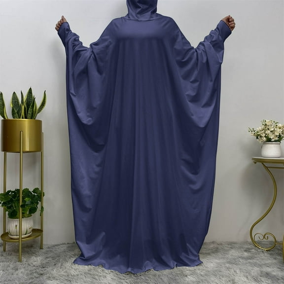 Women Abaya Prayer Dress Hooded Women Hijab Kaftan Arab Robe Womens Maternity Dresses Waster Dress Teenager Casual Dresses Woman Casual Body Midi Dresses for Women Summer Party Dress Size Large