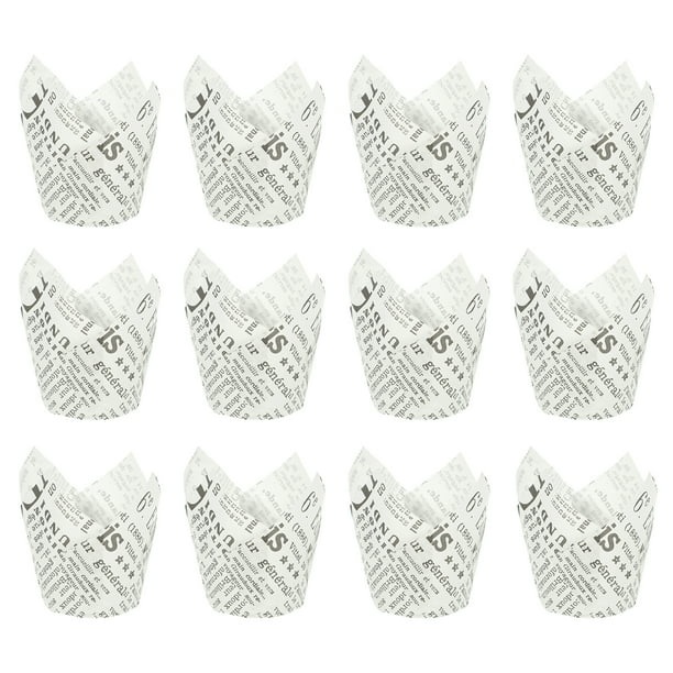 Tazas de papel de 50pcs Papel Tazas de papel Cupcake Hornear Tazas Magdalena Revestimientos de cupcake para panadería