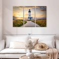 thumbnail image 2 of Elephant Stock Yaquina Lighthouse On The Oregon Coast Wall Art - Horizontal Multi Panel Canvas - Living Room Wall Decor - Nautical Multi Panel - Yellow And Green Decor By Scott Stulberg - 45" x 28", 2 of 4