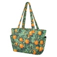 thumbnail image 2 of FORMRS Tote Bag for Women Quilted Large Capacity Travel Work Carry On Shoulder Handbag, Orange Tree Pattern, 2 of 7